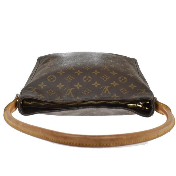 LOUIS VUITTON Logo Looping GM Shoulder Bag Monogram Leather Brown M51145 34KB180 - Picture 5 of 16